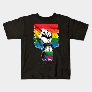 Love is Love - Pride Hand T-Shirt Design #2 (for white Background) Kids T-Shirt